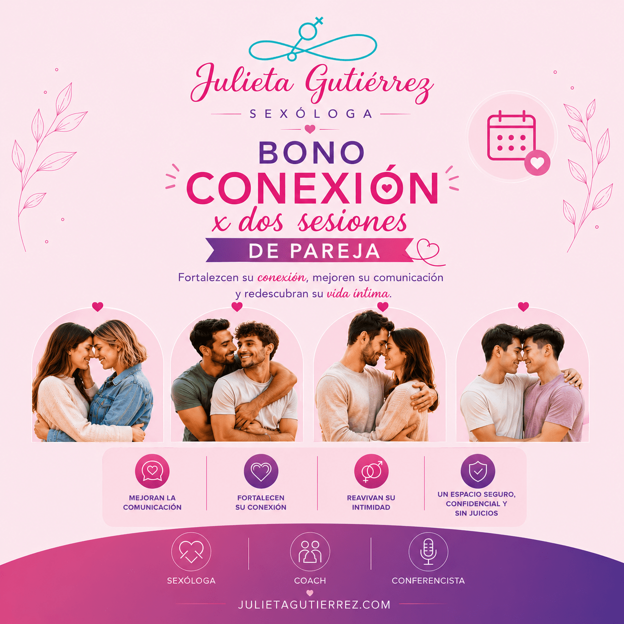 Bono conexión 2026 x dos sesiones de pareja