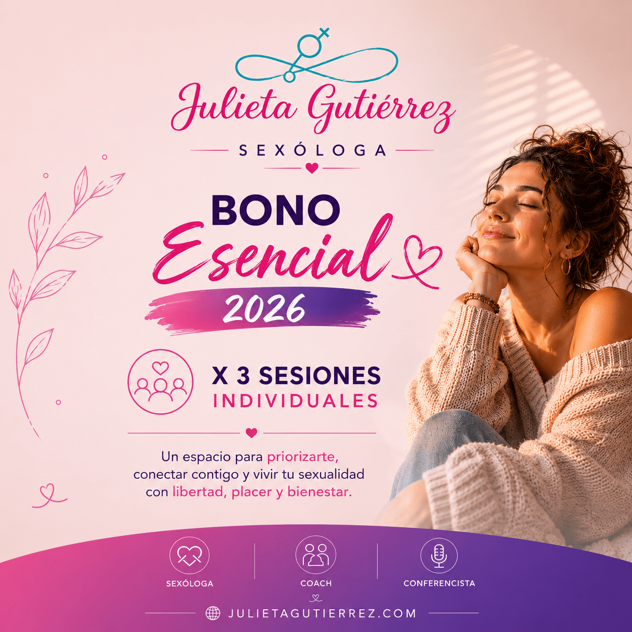 Bono esencial 2026 x tres sesiones individuales de sexología